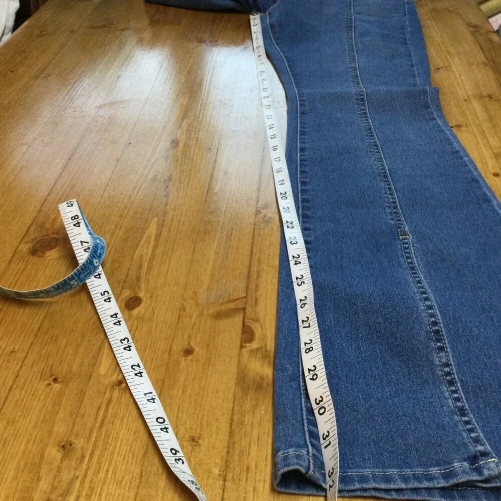 Levis 726 Retro High Rise Bootcut Jeans Womens Size 31 Slit Leg Boho Hippie